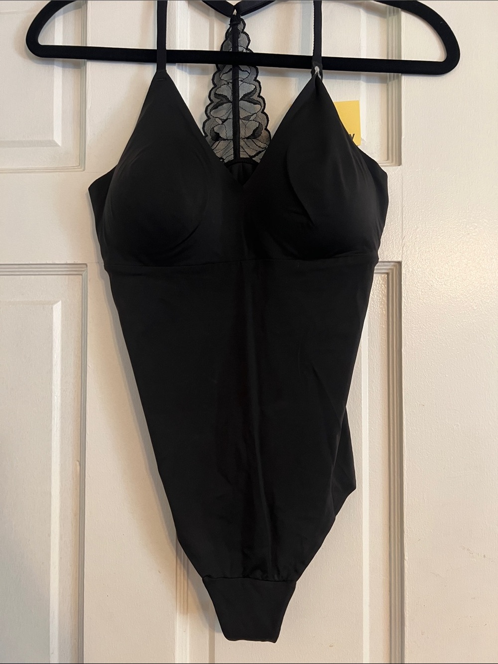 True & Co V Neck Racerback Bodysuit